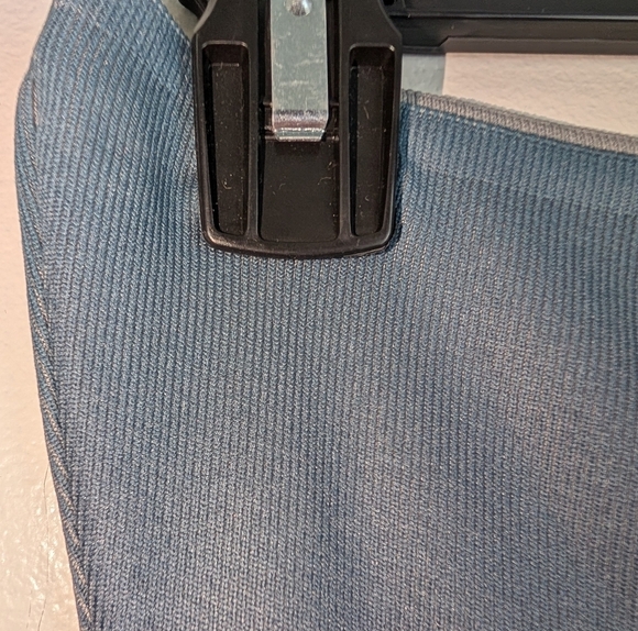 NWOT Zara Elegant Blue Ribbed Dress Strapless form fitting size Medium - Picture 2 of 7